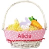 image:imageLillian Vernon Kids Personalized Wicker Easter Basket  Removable Pink Liner With Embroidered Name For Young Girls amp Boys Babys First Egg Hunt Cute Custom Spring Gifts 11 x 14