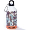 image:imageLillian Vernon OrangeBrown Camo Personalized Aluminum Water Bottle  14 Ounce Screw Top with Clip 6 H Beach Sports School Lunch Box BPA Free