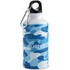 image:imageLillian Vernon Personalized Boys Blue Camo Aluminum Water Bottle  14 Ounce Screw Top with Clip 6 H Beach Sports School Lunch Box BPA Free