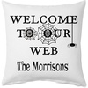 image:imageLillian Vernon Welcome to Our Web Personalized Throw Pillow Square 18 x 18 Cotton Burlap for Wedding Christmas Holiday amp Anniversary Bedroom amp Living Room Decor Add Name