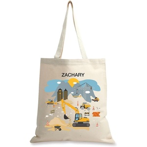 image:imageDinosaur Personalized Canvas Tote 15 X 16 Inch Heavyweight Cotton Canvas Bag Personalized PrintConstruction