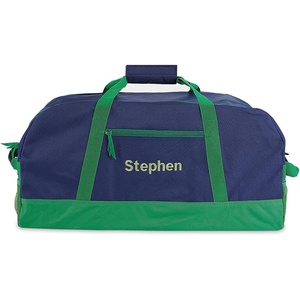 image:imageLillian Vernon All Sports Personalized Medium Duffel Bag for Kids  Soccer Basketball Basketball Boys Sports Bag 11 x 12 x 23 inchesNavy  Green