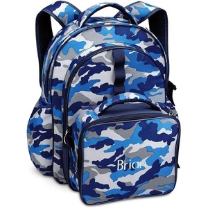 image:imageLillian Vernon Blue Camo Personalized Backpack with Attached Lunch Bag