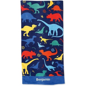 image:imageLillian Vernon Dinosaurs Personalized Boys Towel  Custom Embroidered with Name or Monogram Extra Large 30 x 60 Kids Towels Quick Dry Design for The Beach Pool or Bath Plush 100 CottonDinosaurs
