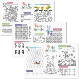 image:imageLillian Vernon Easter Paper Activity Mats Set of 12 Kids Coloring Sheets