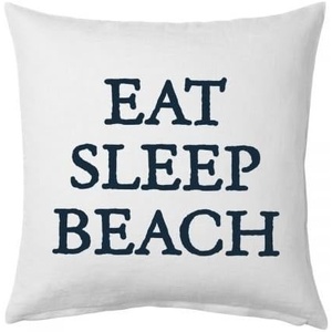 image:imageLillian Vernon Eat Sleep Beach Pillow Square Printed 17 x 17Inch Cotton Canvas Beach Pillows Wedding Christmas Anniversary and Birthday Gifts Bedroom and Living Room Decor Add Initials