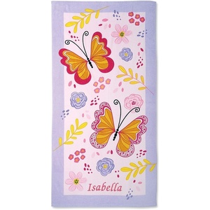 image:imageLillian Vernon Fairy Personalized Girls Towel  Custom Embroidered with Name or Monogram Extra Large 30 x 60 Kids Towels Quick Dry Design for the Beach Pool or Bath Plush 100 CottonOrange Butterflies