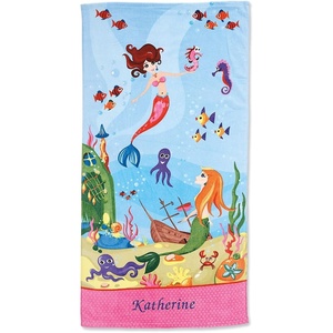 image:imageLillian Vernon Fairy Personalized Girls Towel  Custom Embroidered with Name or Monogram Extra Large 30 x 60 Kids Towels Quick Dry Design for the Beach Pool or Bath Plush 100 CottonMermaid