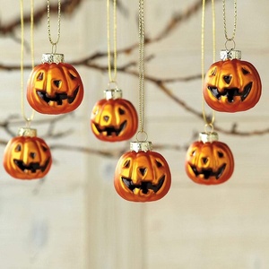 image:imageLillian Vernon Glass JackoLantern Halloween Ornaments  Set of 6 Holiday Home DcorHalloween Jack