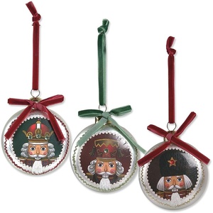 image:imageLillian Vernon Glass Nutcracker Ornaments  35 x 5 Hanging Christmas Tree Decoration Holiday Home Dcor Retro