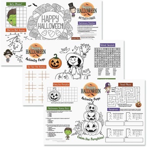 image:imageLillian Vernon Halloween Activity Placemats  11 x 17 Paper Place Mats