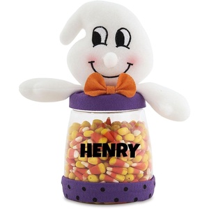 image:imageLillian Vernon Halloween Personalized Pumpkin Treat Jar  Polyester Plush Kids Gifts Festive Fall Add NameGhost