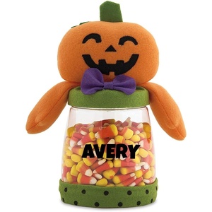 image:imageLillian Vernon Halloween Personalized Pumpkin Treat Jar  Polyester Plush Kids Gifts Festive Fall Add NamePumpkin