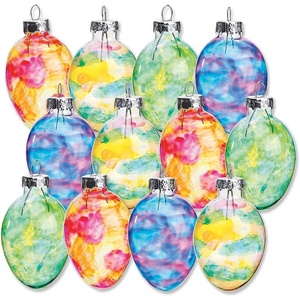 image:imageLillian Vernon Hand Painted Blown Glass Easter Ornaments  Handcrafted Hanging Tree Decorations Easter Egg Holiday amp Party Decor 2 in Assorted 12Piece SetStained Glass