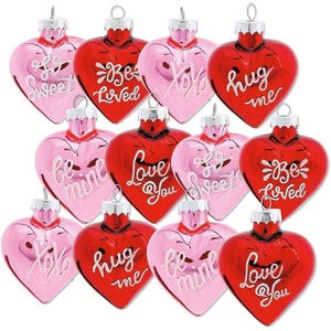 image:imageLillian Vernon Hand Painted Blown Glass Easter Ornaments  Handcrafted Hanging Tree Decorations Easter Egg Holiday amp Party Decor 2 in Assorted 12Piece SetGlitter Words