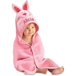 image:imageLillian Vernon Hooded Animal Personalized Towel for Babies  Yellow Puppy 100 Cotton Large 30 x 30 inch Size Machine Washable Custom EmbroideredBunny