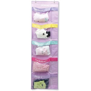 image:imageLillian Vernon Pastel Colors Days Of The Week Hanging Clothing Organizer  Personalize With Name Weekly MondayFriday Over Door Weekday Kids Clothes Storage System Sturdy Pastel Poly 1912 x 62Pastel