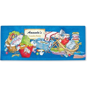 image:imageLillian Vernon Personalized Clothespins DoubleWidth Laundry Room Doormat  Large Mat with Non Skid Rubber Back Custom Washer Dryer Accessories 57 x 23 Floor MatLaundry