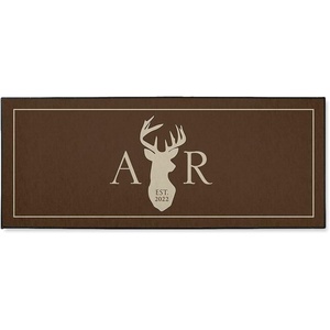 image:imageLillian Vernon Personalized Deer DoubleWidth Floormat  Large 23 x 57 NonSkid Rubber Back Polyester All Weather Doormat Custom Hunting Welcome MatDeer