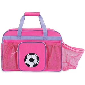image:imageLillian Vernon Personalized Duffel Bag for Kids  Soccer Custom Name Sports amp Travel Gear Ball amp Water Bottle Holder Compartment Bags for Girls 19 PinkNonpersonalized Pink