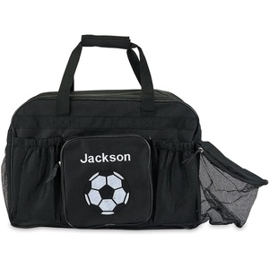 image:imageLillian Vernon Personalized Duffel Bag for Kids  Soccer Custom Name Sports amp Travel Gear Ball amp Water Bottle Holder Compartment Bags for Girls 19 PinkPersonalized Black