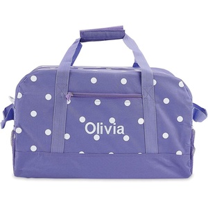 image:imageLillian Vernon Personalized Duffel Bag for Kids Roomy Pink amp Purple Butterfly Weekender With Front amp Side Compartment Customizable Girls Sports amp Travel Bags With Custom Name 11 x 12 x 23Purple Dots Small