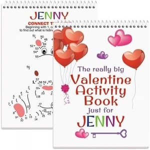 image:imageLillian Vernon Personalized Easter Color and Activity Book 24 Page Coloring Book for Boys SpiralBoundValentine White