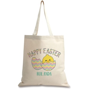 image:imageLillian Vernon Personalized Easter amp Valentine Kids Canvas Totes  15 inch x 16 inch 100 Cotton Fabric Holiday bagChick