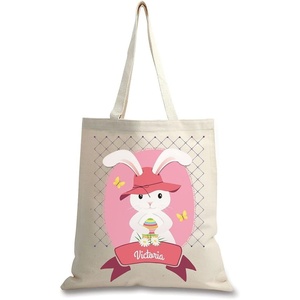 image:imageLillian Vernon Personalized Easter amp Valentine Kids Canvas Totes  15 inch x 16 inch 100 Cotton Fabric Holiday bagGirl