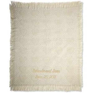 image:imageLillian Vernon Personalized Gold Honeycomb Heart Cotton Throw