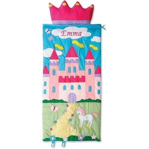 image:imageLillian Vernon Personalized Indoor Sleeping Bag  Kids Sleepover amp Napper Sleep Sack  Plush Cute amp Cozy Cotton Poly Blend  Girls Boys amp Toddler 30 x 60 SizeCastlePillow