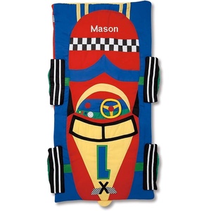 image:imageLillian Vernon Personalized Indoor Sleeping Bag  Kids Sleepover amp Napper Sleep Sack  Plush Cute amp Cozy Cotton Poly Blend  Girls Boys amp Toddler 30 x 60 SizeRacecar