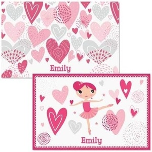 image:imageLillian Vernon Personalized Kids Planes Placemat  11 by 17 Inch Boys 2Sided Easy Clean Laminated Vinyl Place MatBallerina