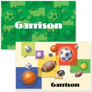 image:imageLillian Vernon Personalized Kids Planes Placemat  11 by 17 Inch Boys 2Sided Easy Clean Laminated Vinyl Place MatSports