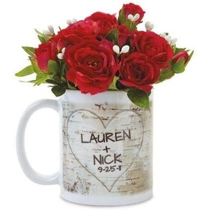 image:imageLillian Vernon Personalized Mug with Carved Initials  11oz Mug Dishwasher and Microwave Safe