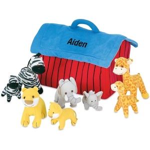 image:imageLillian Vernon Personalized Plush Zoo Animals Play Set 11 x 8 x 7 12 Super Soft PolyCotton Set Easter Basket Gift Kids Personalized Gift