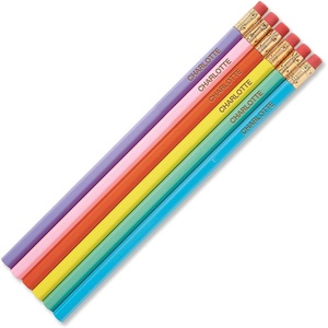 image:imageLillian Vernon Personalized Purple Pencils  12 Hardwood 2 Pencil Set With Laser Engraved Name Customizable School Supplies for Kids Teachers Students amp Personal Use 6 x 03Pastel