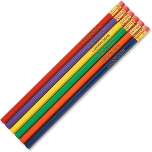 image:imageLillian Vernon Personalized Purple Pencils  12 Hardwood 2 Pencil Set With Laser Engraved Name Customizable School Supplies for Kids Teachers Students amp Personal Use 6 x 03Multicolor