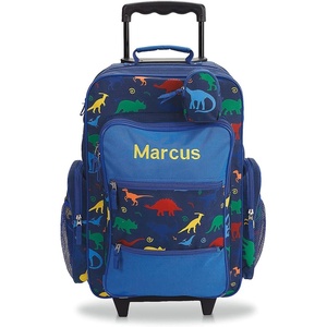 image:imageLillian Vernon Personalized Rolling Luggage for Kids  Shark 5Pocket Rolling Luggage Customizable Travel Carrier on WheelsDinosaurs