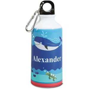 image:imageLillian Vernon Personalized Under the Sea Aluminum Water Bottle  14 Ounce Screw Top with Clip 6 H Beach Sports School Lunch Box BPA Free
