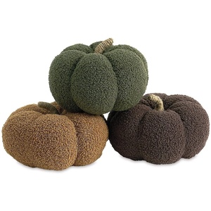 image:imageLillian Vernon Pillow Pumpkins Large Plush Autumn Halloween Thanksgiving Decorations Fleece and Cotton 3 Piece Set 8 inches by 45 inches High