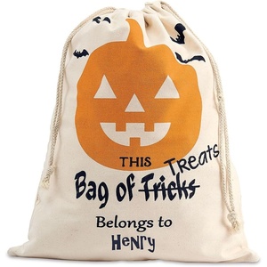 image:imageLillian Vernon Pumpkin Drawstring Personalized Treat Bag  Halloween Trick or Treat Festive JackoLantern Party Add Name