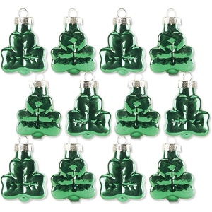 image:imageLillian Vernon Shamrocks Blown Glass St Patricks Day Ornaments  Handcrafted Hanging Tree Decorations St Patricks Day Holiday amp Party Decor Green 12Piece SetShiny Glass2