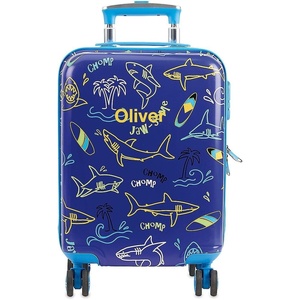 image:imageLillian Vernon Sharks Personalized Hard Shell Rolling Luggage for Kids Travel Suitcase 12 x 16Sharks