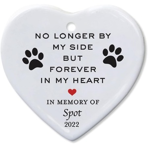 image:imageNo Longer By My Side Memorial Personalized Heart Ornament by Lillian Vernon