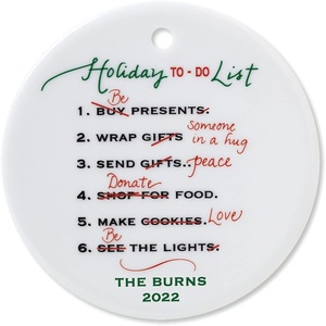 image:imageHoliday toDo List Personalized Round Ornament by Lillian Vernon