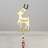image:imageLillian Vernon Reindeer Personalized Christmas Brass Stocking Holder  Hand Cast 9 H Holiday Stocking HolderReindeer
