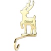 image:imageLillian Vernon Reindeer Personalized Christmas Brass Stocking Holder  Hand Cast 9 H Holiday Stocking HolderReindeer