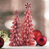 image:imageLillian Vernon Polymer Candy Trees  Decorative Table Top Christmas Tree Polymer Set of 2 Vintage Aesthetic Peppermint Classic