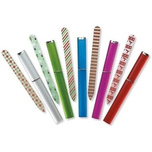 image:imageLillian Vernon Christmas Pattern Glass Set of 5 Nail Files in Case
